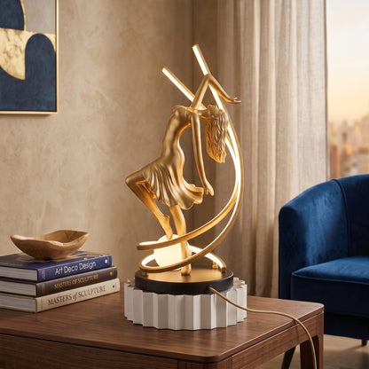 Golden Dancer Sculpture Lamp