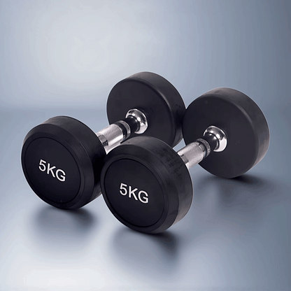 Rubber-Coated Round Head Dumbbell One Pcs