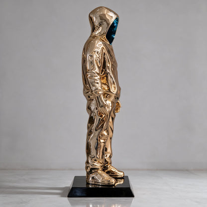 Humanoid Sculptural Floor Lamp | Copper-Look Fiberglass HTP004