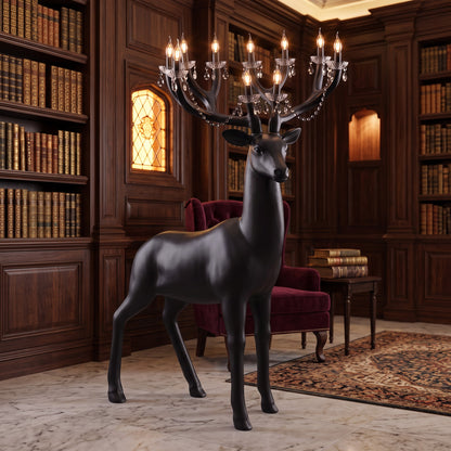 Resin Sika Deer Antler Decorative Table Lamp