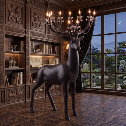 Resin Sika Deer Antler Decorative Table Lamp
