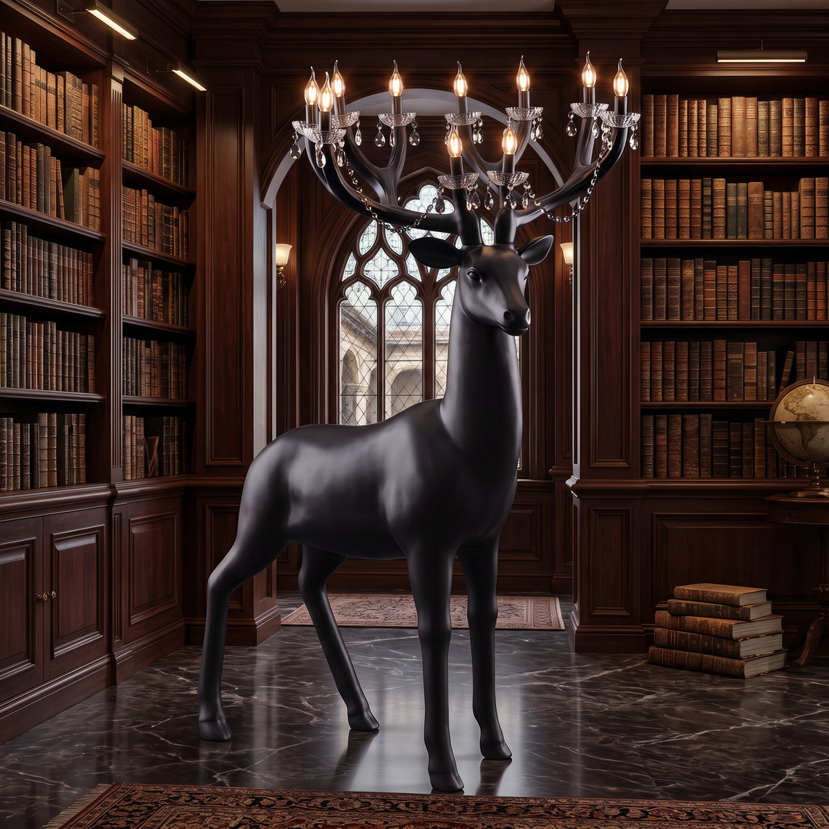 Resin Sika Deer Antler Decorative Table Lamp