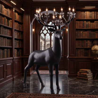 Resin Sika Deer Antler Decorative Table Lamp