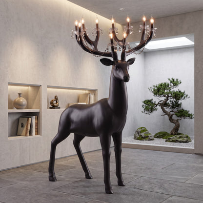 Resin Sika Deer Antler Decorative Table Lamp