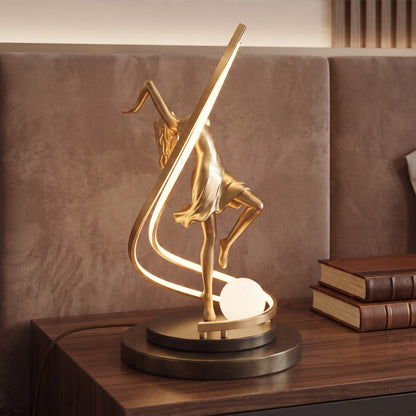 Golden Dancer Sculpture Lamp