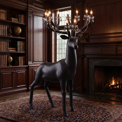 Resin Sika Deer Antler Decorative Table Lamp