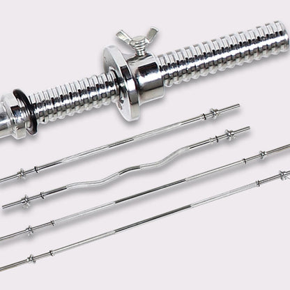 Barbell Bar Iron Straight Bar 1.2m / 1.5m / 1.8m – Perforated Design with Comfortable Grip Handle for Weightlifting