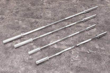 Barbell Bar Iron Straight Bar 1.2m / 1.5m / 1.8m – Perforated Design with Comfortable Grip Handle for Weightlifting