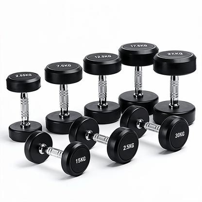 Rubber-Coated Round Head Dumbbell One Pcs