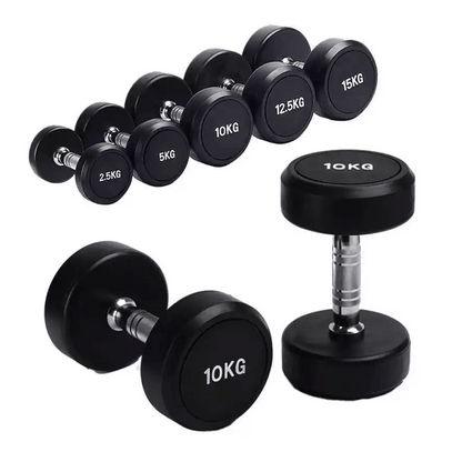 Rubber-Coated Round Head Dumbbell One Pcs