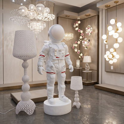 Modern luxury resin astronaut figurine with a glowing face light for living room decoration