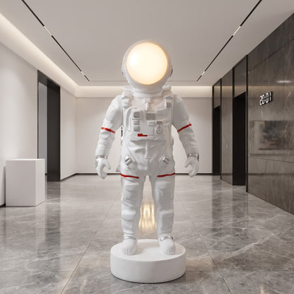 Modern luxury resin astronaut figurine with a glowing face light for living room decoration