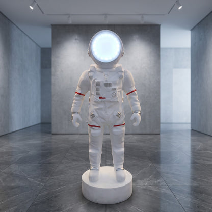 Modern luxury resin astronaut figurine with a glowing face light for living room decoration