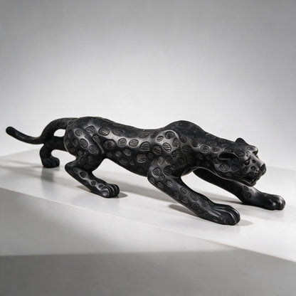 Large Money Leopard Figurine Entrance Living Room TV Cabinet Bar Cabinet Decorations Opening Gifts Office Desktop Display
