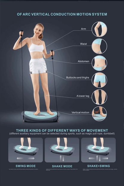 iRest Y21 Vibration Plate | 3 Modes | 15 Speeds | Wireless Wrist Remote | UAE