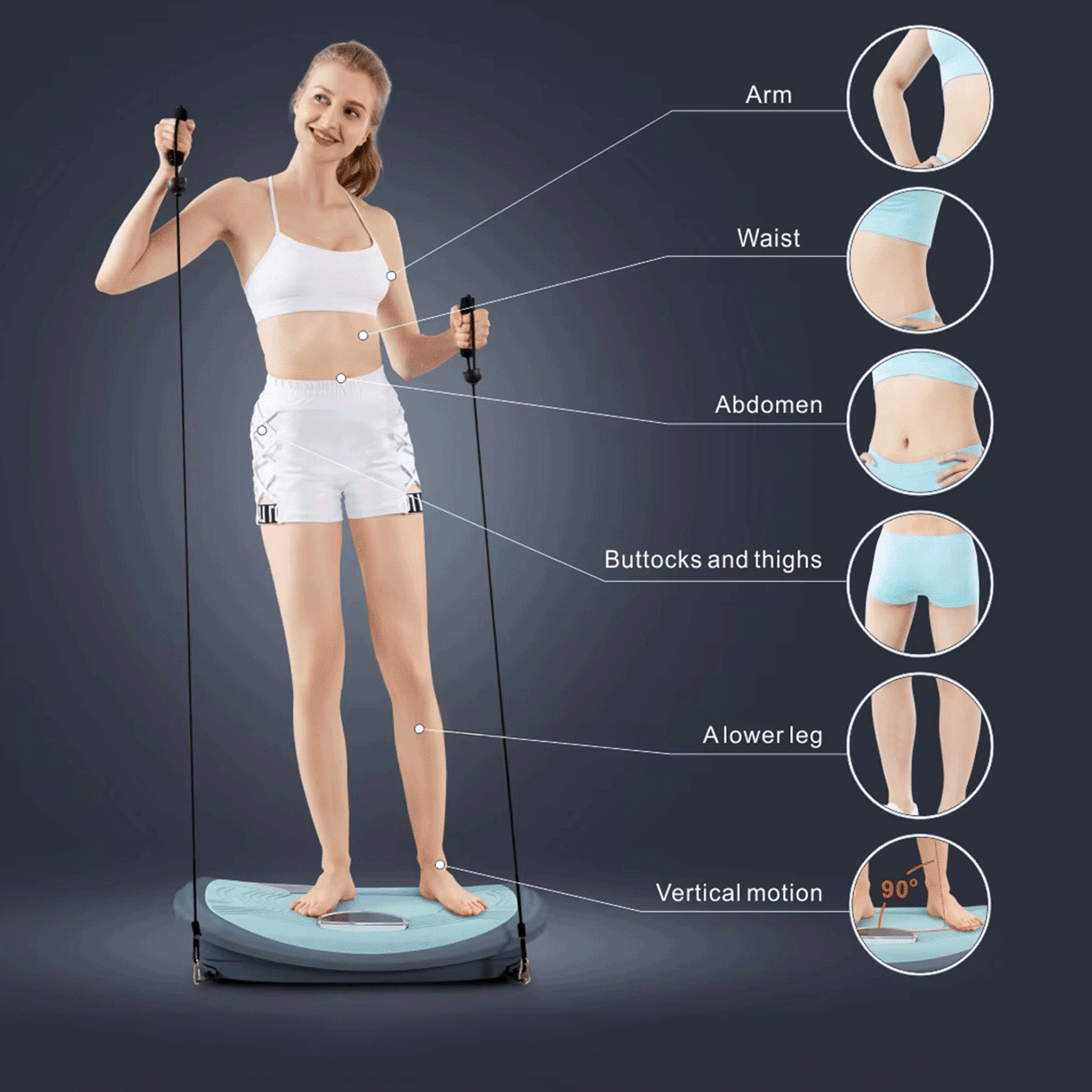 iRest Y21 Vibration Plate | 3 Modes | 15 Speeds | Wireless Wrist Remote | UAE