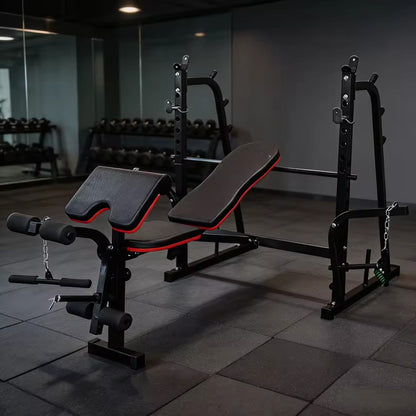 Multi-Function Weight Bench with Squat Rack | Adjustable Home Gym Bench WLB-8