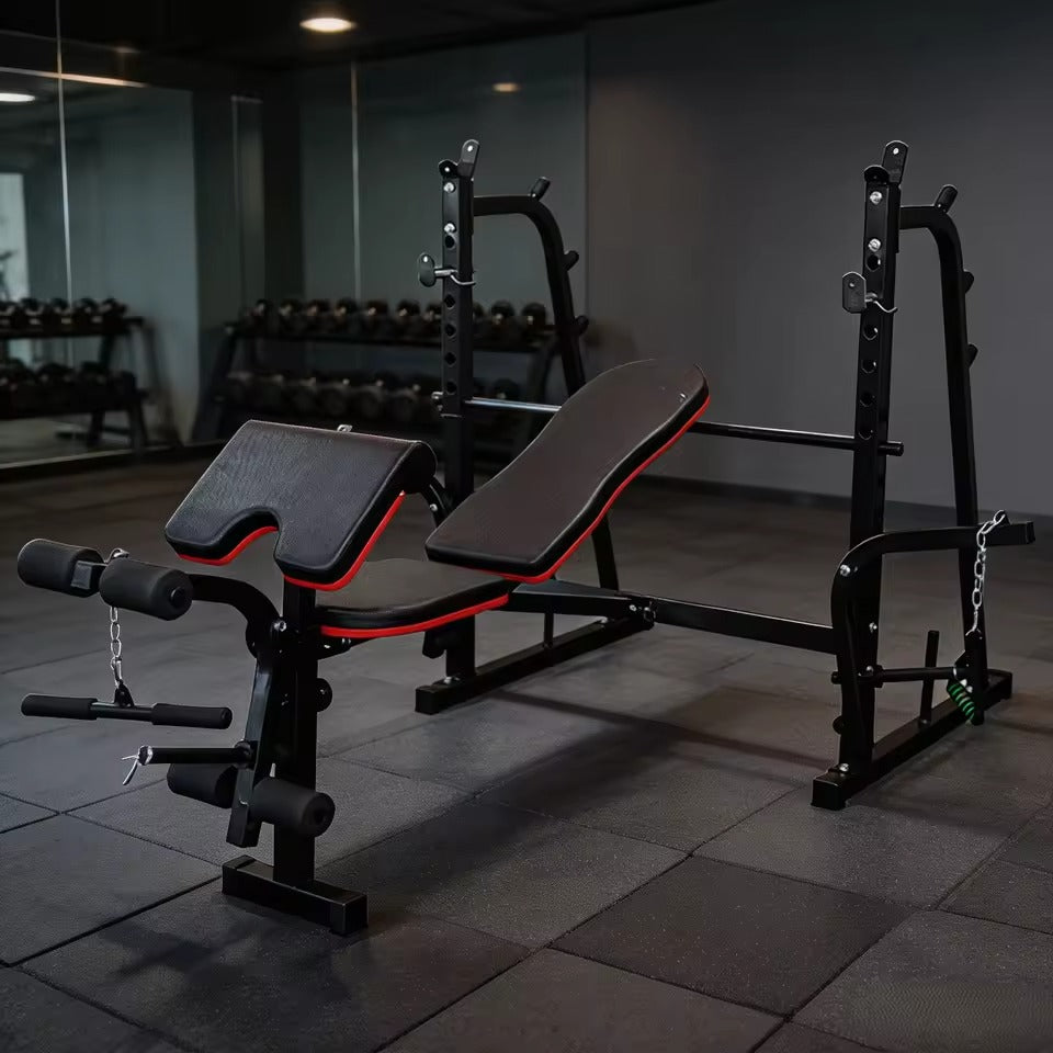 Multi-Function Weight Bench with Squat Rack | Adjustable Home Gym Bench WLB-8
