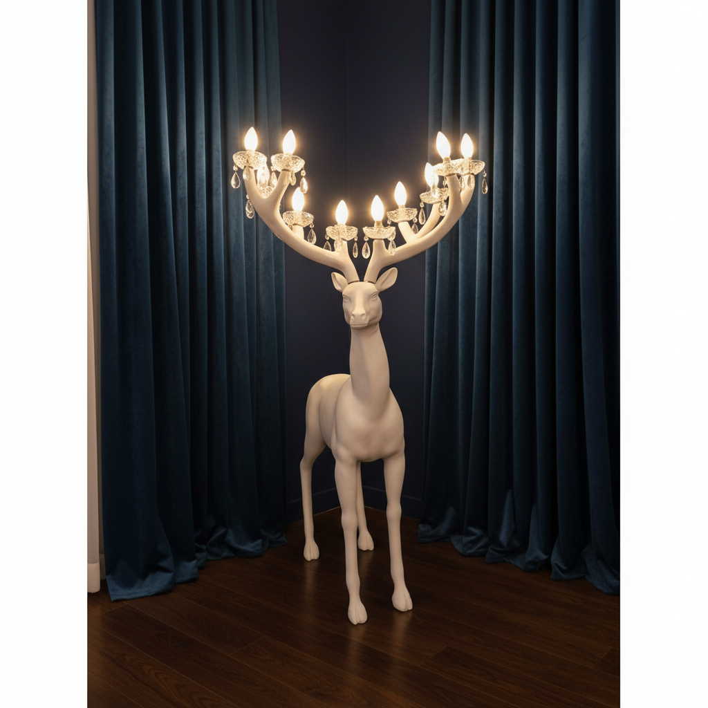 White Deer - Dark Moody Bedroom